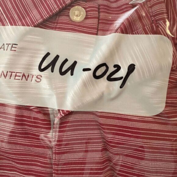 Masters Performance Men's Striped Short Sleeve Golf Polo Shirt Red White XXL - Picture 6 of 6